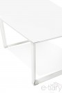 Bureau design avec structure métallique blanc - MILAY Verre Trempé