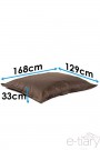 Dimensions du pouf BOTA marron clair/marron foncé - 168x129x33cm