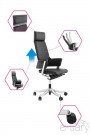 Chaise de bureau ajustable MATEZA Noir - Rotation 360°
