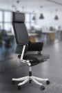 Chaise de bureau design MATEZA- cuir Noir
