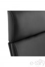 Chaise de bureau en cuir surpiqué - MATEZA Noir