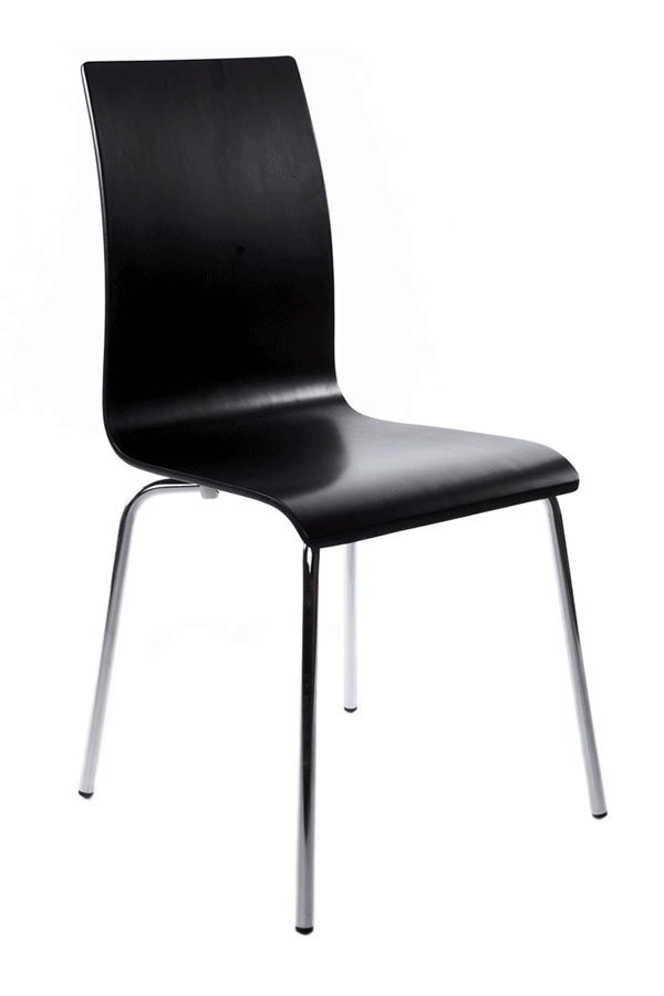 Chaise épurée TSOTRA - 3 coloris noir, blanc et texture bois